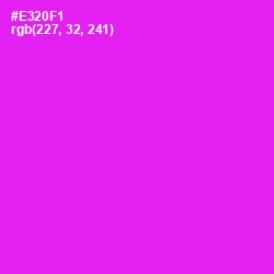 #E320F1 - Magenta / Fuchsia Color Image