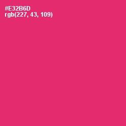 #E32B6D - Cerise Red Color Image