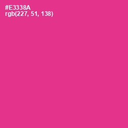 #E3338A - Wild Strawberry Color Image