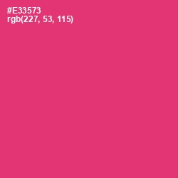 #E33573 - Cerise Red Color Image