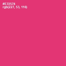 #E33574 - Cerise Red Color Image