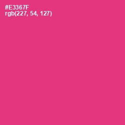 #E3367F - Cerise Red Color Image