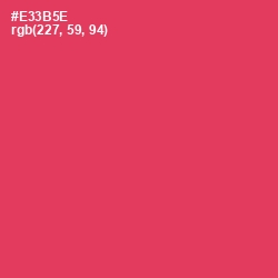 #E33B5E - Amaranth Color Image