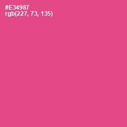 #E34987 - French Rose Color Image