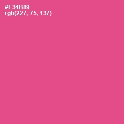 #E34B89 - French Rose Color Image
