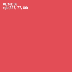 #E34D56 - Sunset Orange Color Image