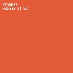 #E35B37 - Flamingo Color Image