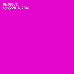 #E406CC - Purple Pizzazz Color Image