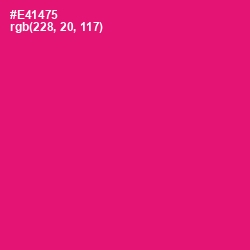 #E41475 - Rose Color Image