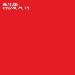 #E41D25 - Torch Red Color Image