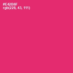 #E42B6F - Cerise Red Color Image