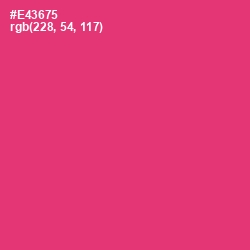 #E43675 - Cerise Red Color Image