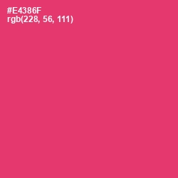 #E4386F - Cerise Red Color Image