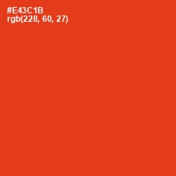 #E43C1B - Scarlet Color Image