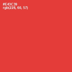 #E43C39 - Alizarin Crimson Color Image