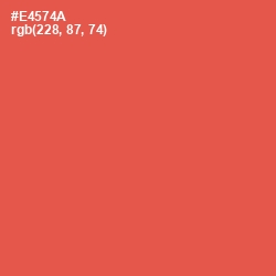 #E4574A - Sunset Orange Color Image