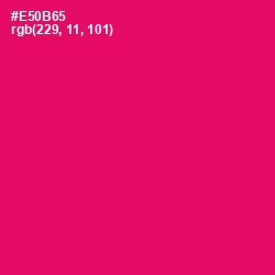 #E50B65 - Rose Color Image