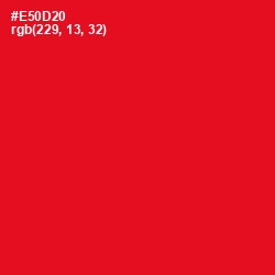 #E50D20 - Torch Red Color Image