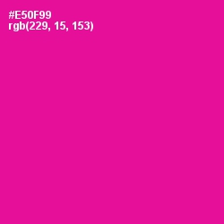 #E50F99 - Hollywood Cerise Color Image