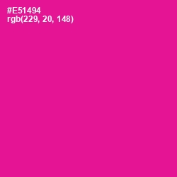 #E51494 - Hollywood Cerise Color Image