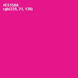 #E5158A - Red Violet Color Image