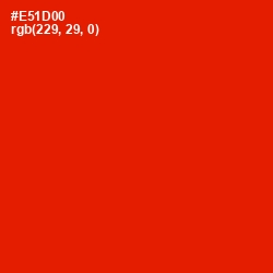 #E51D00 - Red Color Image