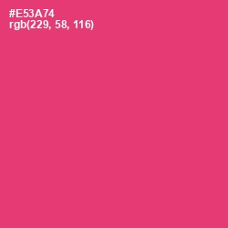 #E53A74 - Cerise Red Color Image