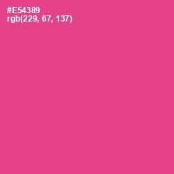 #E54389 - Violet Red Color Image