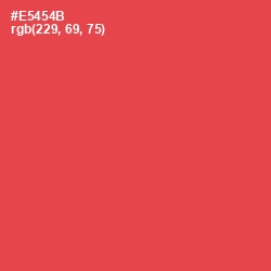 #E5454B - Sunset Orange Color Image