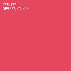 #E5475F - Sunset Orange Color Image