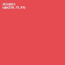 #E54B51 - Sunset Orange Color Image