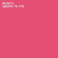 #E54F73 - Mandy Color Image