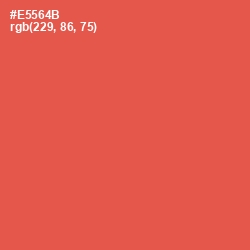 #E5564B - Sunset Orange Color Image