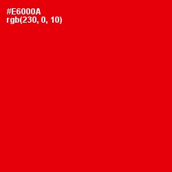 #E6000A - Red Color Image