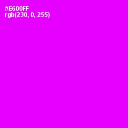 #E600FF - Magenta / Fuchsia Color Image