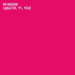#E60B66 - Rose Color Image