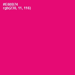 #E60B74 - Rose Color Image