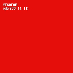 #E60E0B - Red Color Image