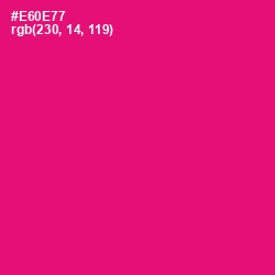 #E60E77 - Rose Color Image