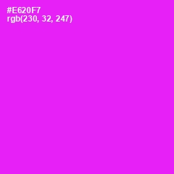 #E620F7 - Magenta / Fuchsia Color Image