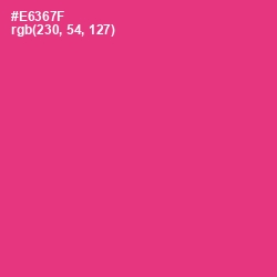 #E6367F - Cerise Red Color Image