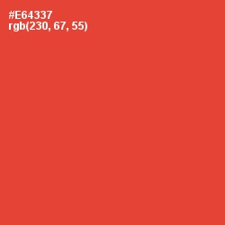 #E64337 - Cinnabar Color Image