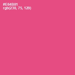 #E64B81 - French Rose Color Image