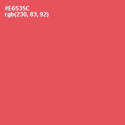 #E6535C - Sunset Orange Color Image