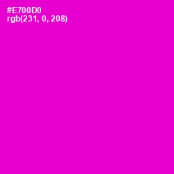 #E700D0 - Purple Pizzazz Color Image