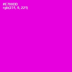 #E700DD - Purple Pizzazz Color Image