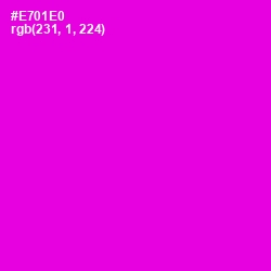 #E701E0 - Magenta / Fuchsia Color Image