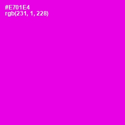 #E701E4 - Magenta / Fuchsia Color Image