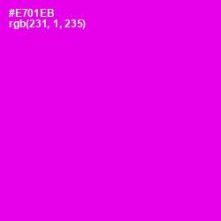 #E701EB - Magenta / Fuchsia Color Image