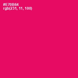 #E70B64 - Rose Color Image